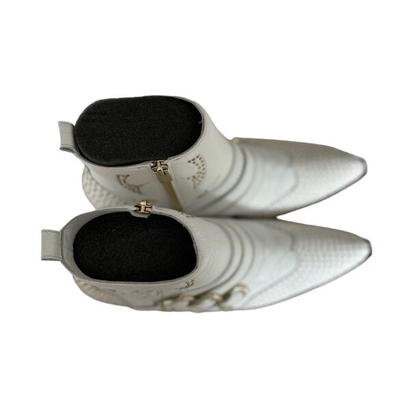 Anine Bing Penny Leather Ankle Boots Booties White NEW - Picture 12 of 16